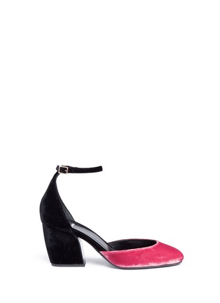 Main View - Click To Enlarge - PIERRE HARDY - 'Calamity' colourblock velvet sandals