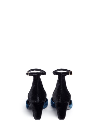 Back View - Click To Enlarge - PIERRE HARDY - 'Calamity' colourblock velvet sandals