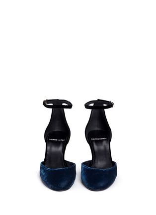 Front View - Click To Enlarge - PIERRE HARDY - 'Calamity' colourblock velvet sandals