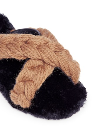 Detail View - Click To Enlarge - AVEC MODÉRATION - 'St Moritz' braided yarn slippers