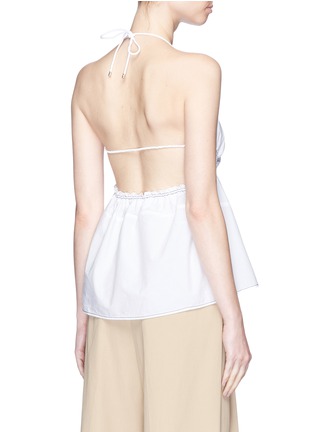 Back View - Click To Enlarge - 3.1 PHILLIP LIM - Gathered halterneck cotton top