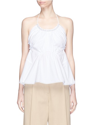 Main View - Click To Enlarge - 3.1 PHILLIP LIM - Gathered halterneck cotton top