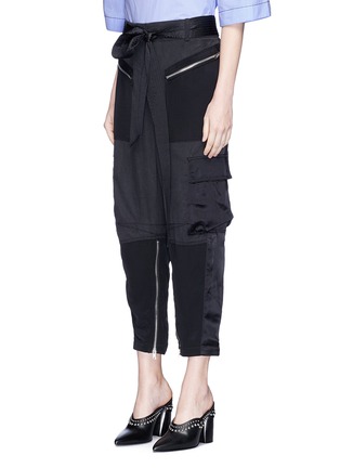 Front View - Click To Enlarge - 3.1 PHILLIP LIM - Zipped cropped utility cargo pants