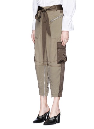 Front View - Click To Enlarge - 3.1 PHILLIP LIM - Zipped cropped utility cargo pants