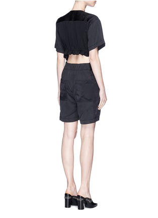 Back View - Click To Enlarge - 3.1 PHILLIP LIM - Zip pocket open back utility cargo rompers
