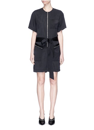 Main View - Click To Enlarge - 3.1 PHILLIP LIM - Zip pocket open back utility cargo rompers