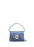 Main View - Click To Enlarge - RODO - Strass bow satin crossbody clutch