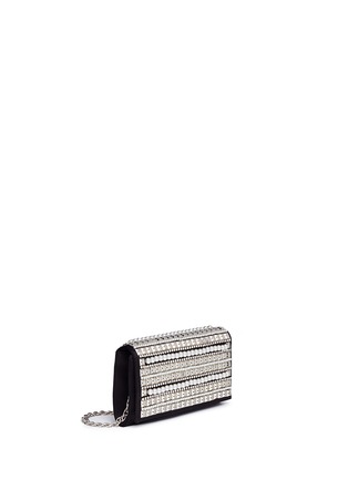 Detail View - Click To Enlarge - RODO - Embellished satin clutch