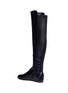 Detail View - Click To Enlarge - STUART WEITZMAN - 'All Day' concealed wedge leather thigh high boots