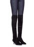 Figure View - Click To Enlarge - STUART WEITZMAN - 'Allways' stretch suede knee high boots