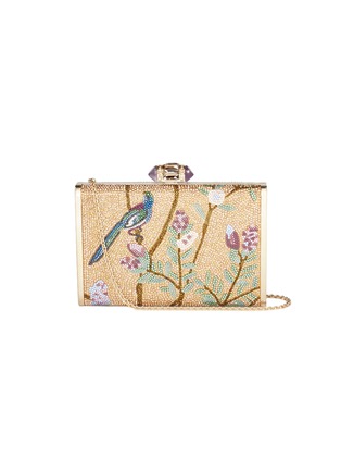 Main View - Click To Enlarge - JUDITH LEIBER - 'Songbird' tall slender rectangle crystal pavé box clutch