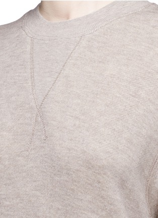 Detail View - Click To Enlarge - BASSIKE - Cold shoulder French terry sweatshirt