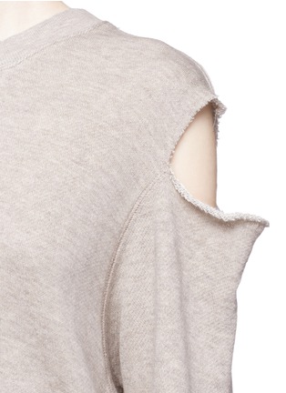 Detail View - Click To Enlarge - BASSIKE - Cold shoulder French terry sweatshirt