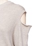 Detail View - Click To Enlarge - BASSIKE - Cold shoulder French terry sweatshirt
