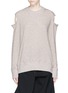 Main View - Click To Enlarge - BASSIKE - Cold shoulder French terry sweatshirt