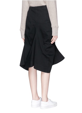 Back View - Click To Enlarge - BASSIKE - Asymmetric belted cotton drill skirt