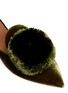 Detail View - Click To Enlarge - AQUAZZURA - 'Powder Puff' pompom velvet slides