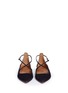 Front View - Click To Enlarge - AQUAZZURA - 'Avery' cross strap suede skimmer flats