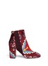 Main View - Click To Enlarge - AQUAZZURA - 'Kaia 85' ethnic print ottoman velvet Chelsea boots