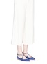 Figure View - Click To Enlarge - AQUAZZURA - 'Avery' cross strap suede skimmer flats