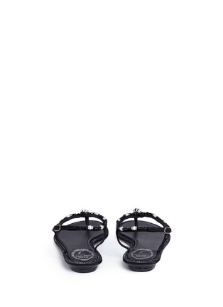 Back View - Click To Enlarge - RENÉ CAOVILLA - Faux pearl beaded leather sandals