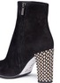 Detail View - Click To Enlarge - RENÉ CAOVILLA - Embellished heel suede boots