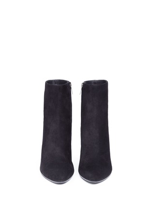 Front View - Click To Enlarge - RENÉ CAOVILLA - Embellished heel suede boots