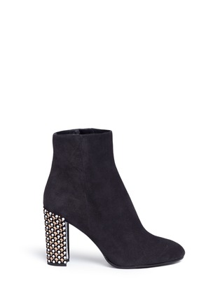 Main View - Click To Enlarge - RENÉ CAOVILLA - Embellished heel suede boots