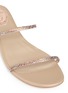 Detail View - Click To Enlarge - RENÉ CAOVILLA - 'Snake' strass spring coil anklet satin sandals