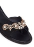 Detail View - Click To Enlarge - RENÉ CAOVILLA - Strass faux pearl embellished suede slide sandals