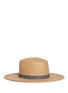 Main View - Click To Enlarge - JANESSA LEONÉ - 'Alaia' suede band packable straw bolero hat