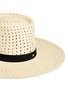 Detail View - Click To Enlarge - JANESSA LEONÉ - 'Maxime' suede band Panama straw hat