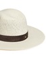 Detail View - Click To Enlarge - JANESSA LEONÉ - 'Marcell' suede band packable straw fedora hat
