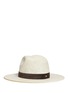 Figure View - Click To Enlarge - JANESSA LEONÉ - 'Marcell' suede band packable straw fedora hat