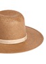 Detail View - Click To Enlarge - JANESSA LEONÉ - 'Adriana' suede band packable straw fedora hat