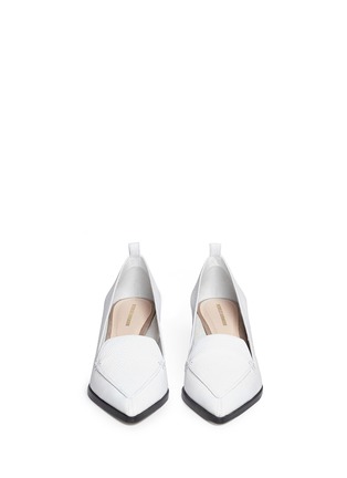 Front View - Click To Enlarge - NICHOLAS KIRKWOOD - 'Beya' chunky heel leather loafer pumps