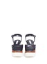 Front View - Click To Enlarge - STELLA MCCARTNEY - 'Elyse' metallic alter nappa wood platform sandals
