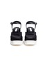 Front View - Click To Enlarge - STELLA MCCARTNEY - 'Elyse' woven velvet platform sandals