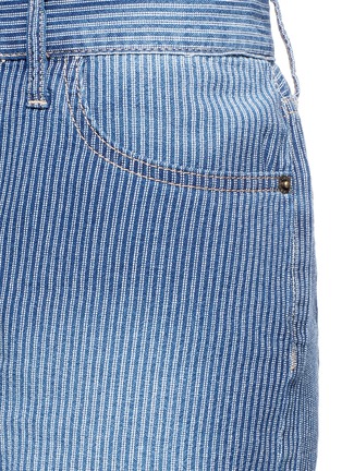Detail View - Click To Enlarge - CURRENT/ELLIOTT - 'The Rolled Boyfriend' stripe relaxed fit shorts
