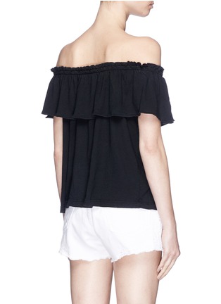 Back View - Click To Enlarge - CURRENT/ELLIOTT - 'The Ruffle' off-shoulder jersey top