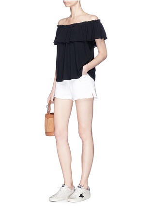 Figure View - Click To Enlarge - CURRENT/ELLIOTT - 'The Ruffle' off-shoulder jersey top