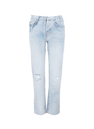Main View - Click To Enlarge - CURRENT/ELLIOTT - 'The Original Straight' distressed cropped jeans
