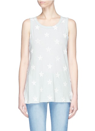Main View - Click To Enlarge - CURRENT/ELLIOTT - 'The Muscle Tee' cracked star print tank top