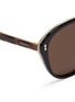 Detail View - Click To Enlarge - ALEXANDER MCQUEEN - Tortoiseshell effect temple acetate aviator sunglasses