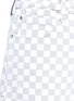 Detail View - Click To Enlarge - ALEXANDER WANG - 'Bite' checkerboard print denim shorts