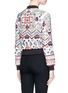 Back View - Click To Enlarge - ALICE & OLIVIA - 'Lonnie' beaded ethnic motif silk bomber jacket