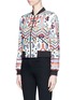 Front View - Click To Enlarge - ALICE & OLIVIA - 'Lonnie' beaded ethnic motif silk bomber jacket