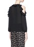 Back View - Click To Enlarge - ALICE & OLIVIA - 'Gia' ruffle cold shoulder crépon blouse