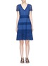 Main View - Click To Enlarge - ALICE & OLIVIA - 'Anabel' crochet lace trim pintuck dress