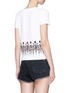 Back View - Click To Enlarge - ALICE & OLIVIA - Beaded Stacey print T-shirt